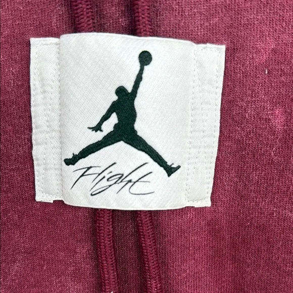 Jordan Men's Burgundy Hoodie - Picture 2 of 4